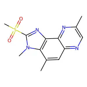 Imidazo(4,5-f)quinoxaline, 2-(methylsulfonyl)-3,4,8-trimethyl- structure