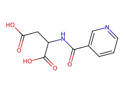 Aspartic acid, N-nicotinoyl-, DL- structure