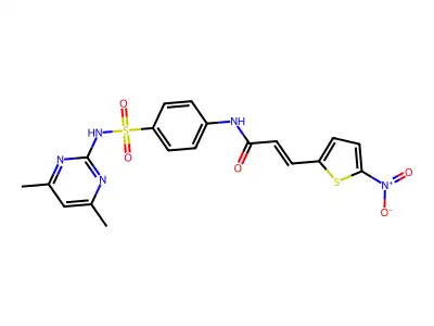 3-(5-Nitro-2-thiophene)acrylic Acid Sulfadimidine Amide structure
