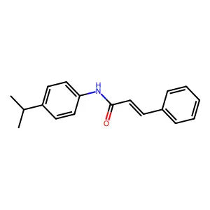 (E)-3-phenyl-N-(4-propan-2-ylphenyl)prop-2-enamide structure