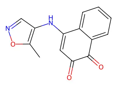 4-[(5-Methyl-1,2-oxazol-4-yl)amino]naphthalene-1,2-dione structure