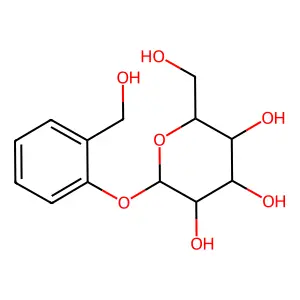 beta-D-Glucopyranoside, 2-(hydroxymethyl)phenyl structure