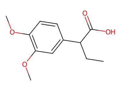 (2R)-2-(3,4-dimethoxyphenyl)butanoic acid structure