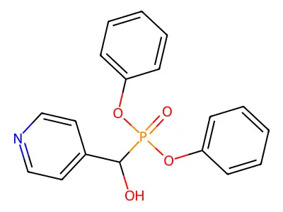 Diphenoxyphosphoryl(pyridin-4-yl)methanol structure