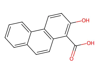 Phenanthrenecarboxylic acid, hydroxy- structure