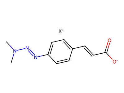 3-[4-(Dimethylaminodiazenyl)phenyl]prop-2-enoic acid structure