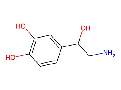 1,2-Benzenediol, 4-(2-amino-1-hydroxyethyl)- structure