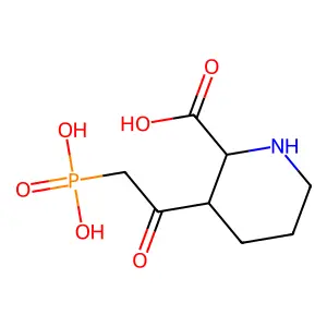 3-(1-Oxo-2-phosphonoethyl)-2-piperidinecarboxylic acid structure