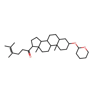 Tetrahydropyranyloxy-21-norergost-24-en-20-one structure