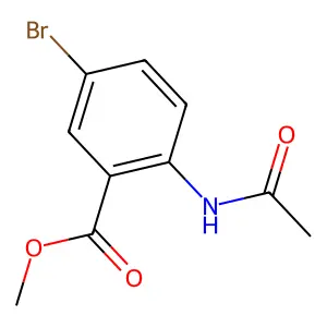 Methyl 2-(acetylamino)-5-bromobenzoate structure