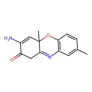 3-amino-1,4a-dihydro-4a,8-dimethyl-2H-phenoxazin-2-one structure
