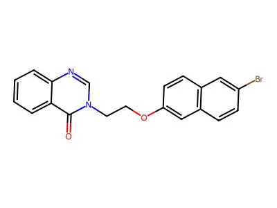 4(3H)-Quinazolinone, 3-(2-((6-bromo-2-naphthalenyl)oxy)ethyl)- structure