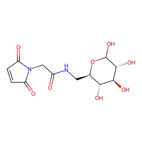 N-(N-Maleoylglycyl)-6-amino-6-deoxyglucopyranose structure