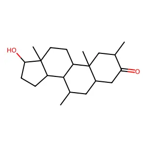 17-Hydroxy-2,7-dimethylandrostan-3-one structure