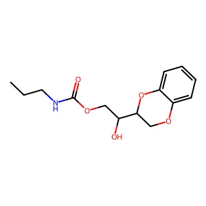 2-(2,3-Dihydro-1,4-benzodioxin-2-yl)-2-hydroxyethyl hydrogen propylcarbonimidate structure