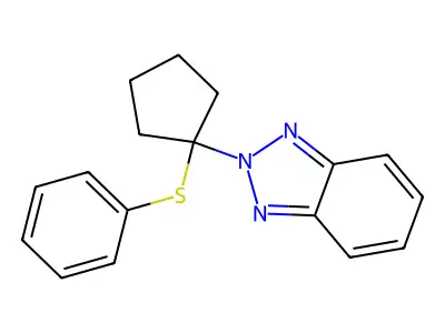 2-(1-Phenylsulfanylcyclopentyl)benzotriazole structure