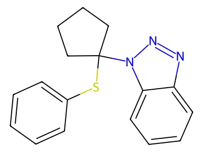 1-(1-Phenylsulfanylcyclopentyl)benzotriazole structure