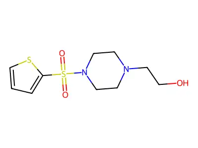 2-[4-(Thiophene-2-sulfonyl)piperazin-1-yl]ethan-1-ol structure