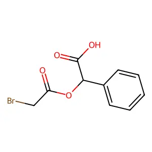 2-(Bromoethanoyloxy)-2-phenylethanoic acid structure
