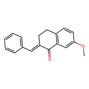 2-Benzylidene-7-methoxytetralin-1-one structure