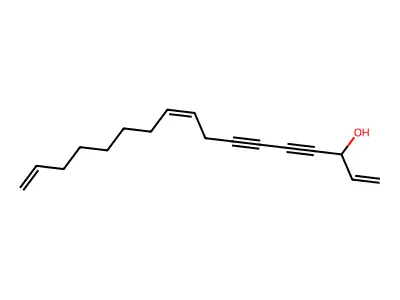Heptadeca-1,9,16-trien-4,6-diyn-3-ol structure