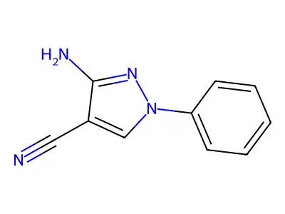 3-Amino-1-phenyl-1H-pyrazole-4-carbonitrile structure