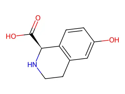 6-Hydroxy-1,2,3,4-tetrahydroisoquinoline-1-carboxylic acid structure