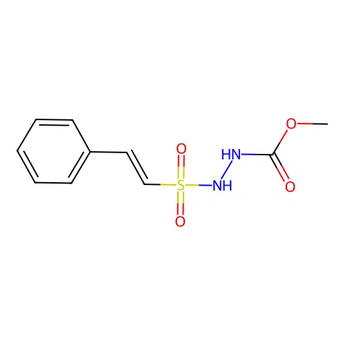 methyl N-[[(E)-2-phenylethenyl]sulfonylamino]carbamate structure
