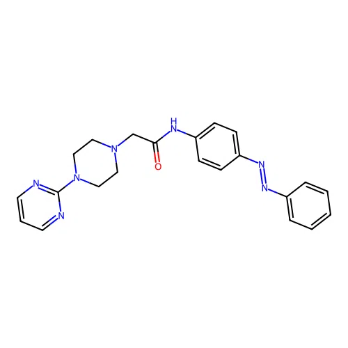 1-Piperazineacetamide, N-[4-(2-phenyldiazenyl)phenyl]-4-(2-pyrimidinyl)- structure