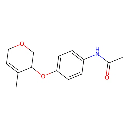 3-(4'-Acetylaminophenoxy)-3,6-dihydro-4-methyl-2h-pyran structure