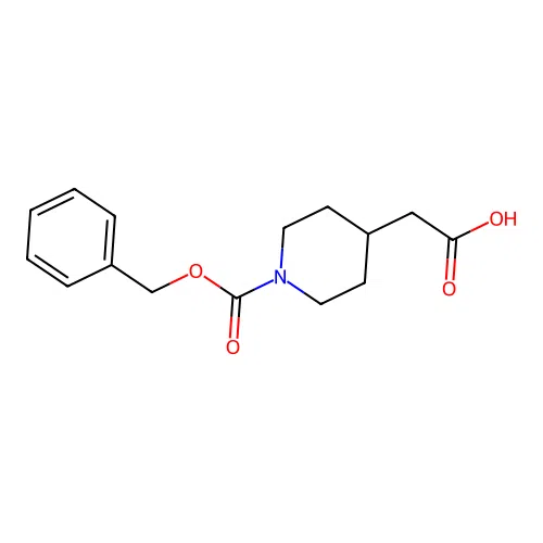 N-Cbz-4-piperidineacetic acid structure