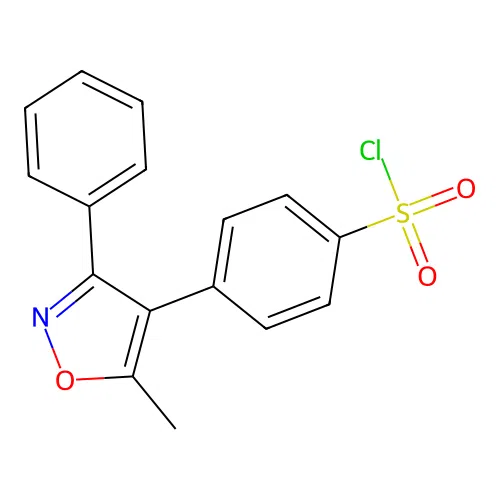 4-(5-Methyl-3-phenyl-1,2-oxazol-4-yl)benzene-1-sulfonyl chloride structure