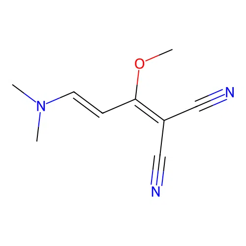 2-[3-(Dimethylamino)-1-methoxy-2-propenylidene]malononitrile structure