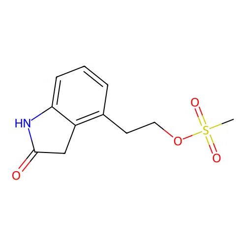 1,3-Dihydro-4-[2-[(methylsulfonyl)oxy]ethyl]-2H-indol-2-one structure