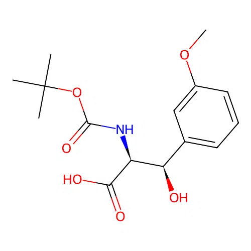 Boc-D-threo-3-(3-methoxyphenyl)serine structure