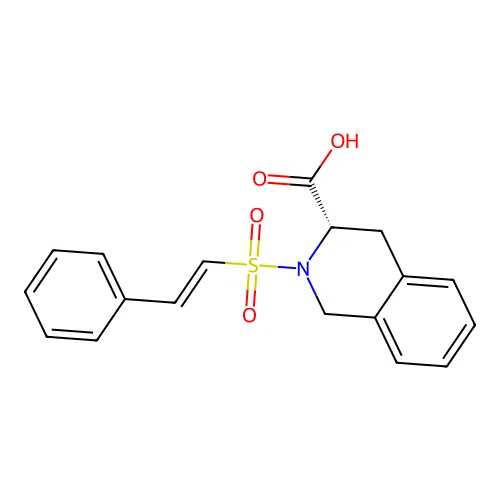 (3S)-2-(2-Phenylethenesulfonyl)-1,2,3,4-tetrahydroisoquinoline-3-carboxylic acid structure