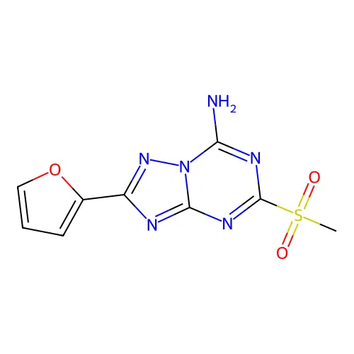 2-(Furan-2-yl)-5-(methylsulfonyl)-[1,2,4]triazolo[1,5-a][1,3,5]triazin-7-amine structure