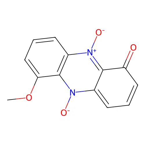 1-hydroxy-6-methoxyphenazine N(5),N(10)-dioxide structure