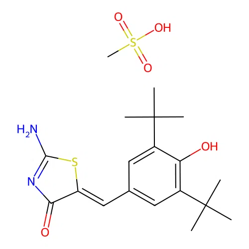 Darbufelone mesylate structure