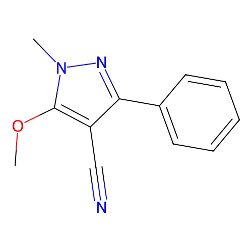 5-Methoxy-1-methyl-3-phenyl-1h-pyrazole-4-carbonitrile structure