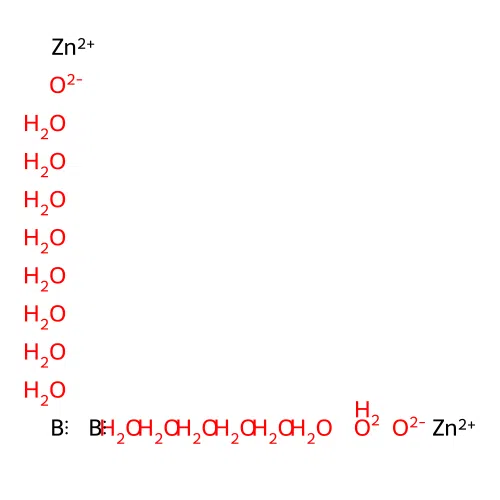 Boron zinc oxide (B6Zn2O11), hydrate (2:15) structure