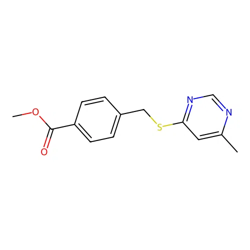 Methyl 4-{[(6-methylpyrimidin-4-yl)sulfanyl]methyl}benzoate structure