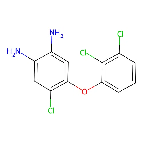 4-Chloro-5-(2,3-dichlorophenoxy)benzene-1,2-diamine structure