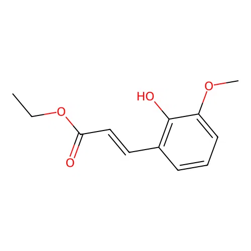 Ethyl 3-(2-hydroxy-3-methoxyphenyl)prop-2-enoate structure