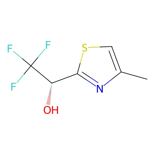 (1R)-2,2,2-trifluoro-1-(4-methyl-1,3-thiazol-2-yl)ethan-1-ol structure