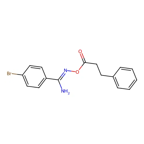 [[Amino-(4-bromophenyl)methylidene]amino] 3-phenylpropanoate structure