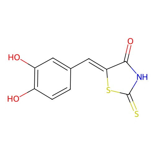 5-(3,4-Dihydroxy-benzylidene)-2-thioxo-thiazolidin-4-one structure