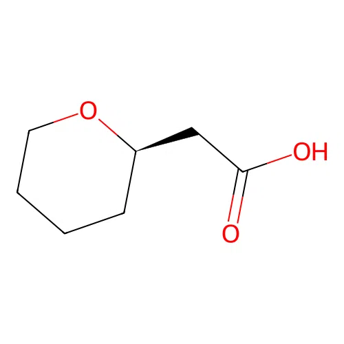 (R)-2-(tetrahydro-2H-pyran-2-yl)acetic acid structure