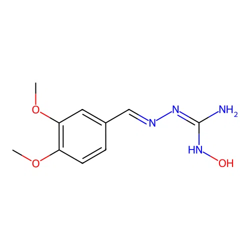 N1-Hydroxy-N3[(3,4-dimethoxybenzylidene)amino]guanidine structure