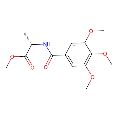 methyl (3,4,5-trimethoxybenzoyl)-L-alaninate structure